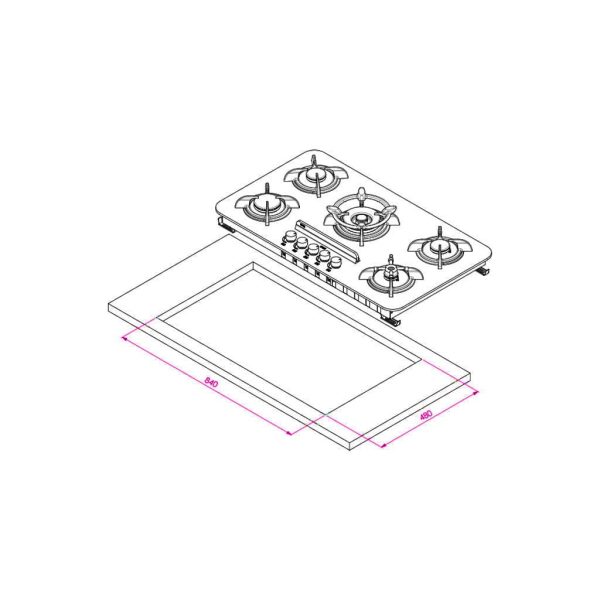 اجاق گاز صفحه ای کن مدل IG8507