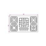 گاز رومیزی کن مدل IS 9502 - تصویر 6