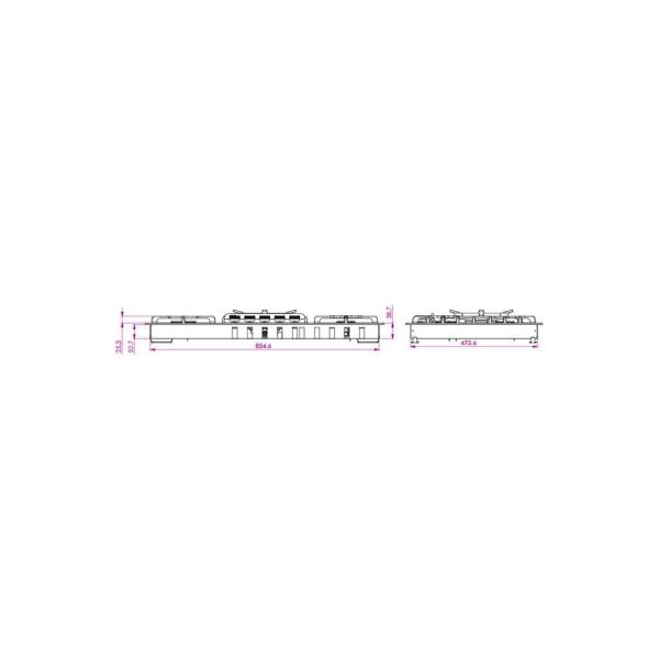 اجاق گاز صفحه ای کن مدل 518S