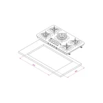 گاز رومیزی کن مدل IG503 - تصویر 4