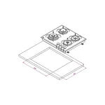 گاز رومیزی کن مدل IG6401 - تصویر 2