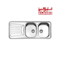 سینک ظرف شویی استیل البرز تو کار مدل 725