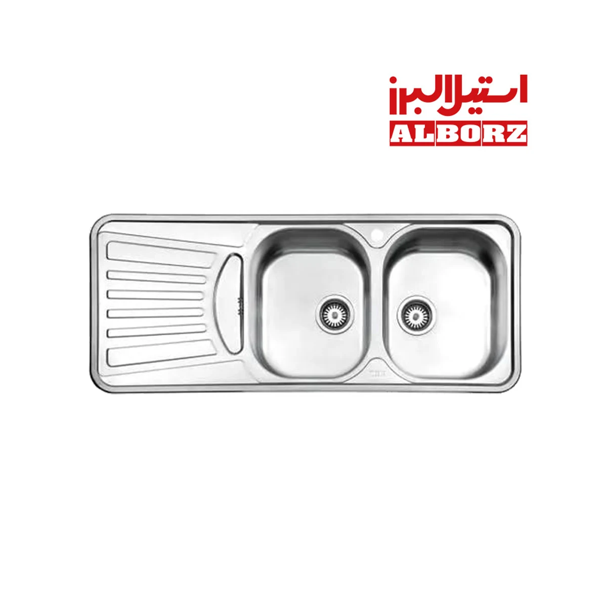 سینک ظرف شویی استیل البرز تو کار مدل 725 سینک ظرف شویی استیل البرز تو کار مدل 725