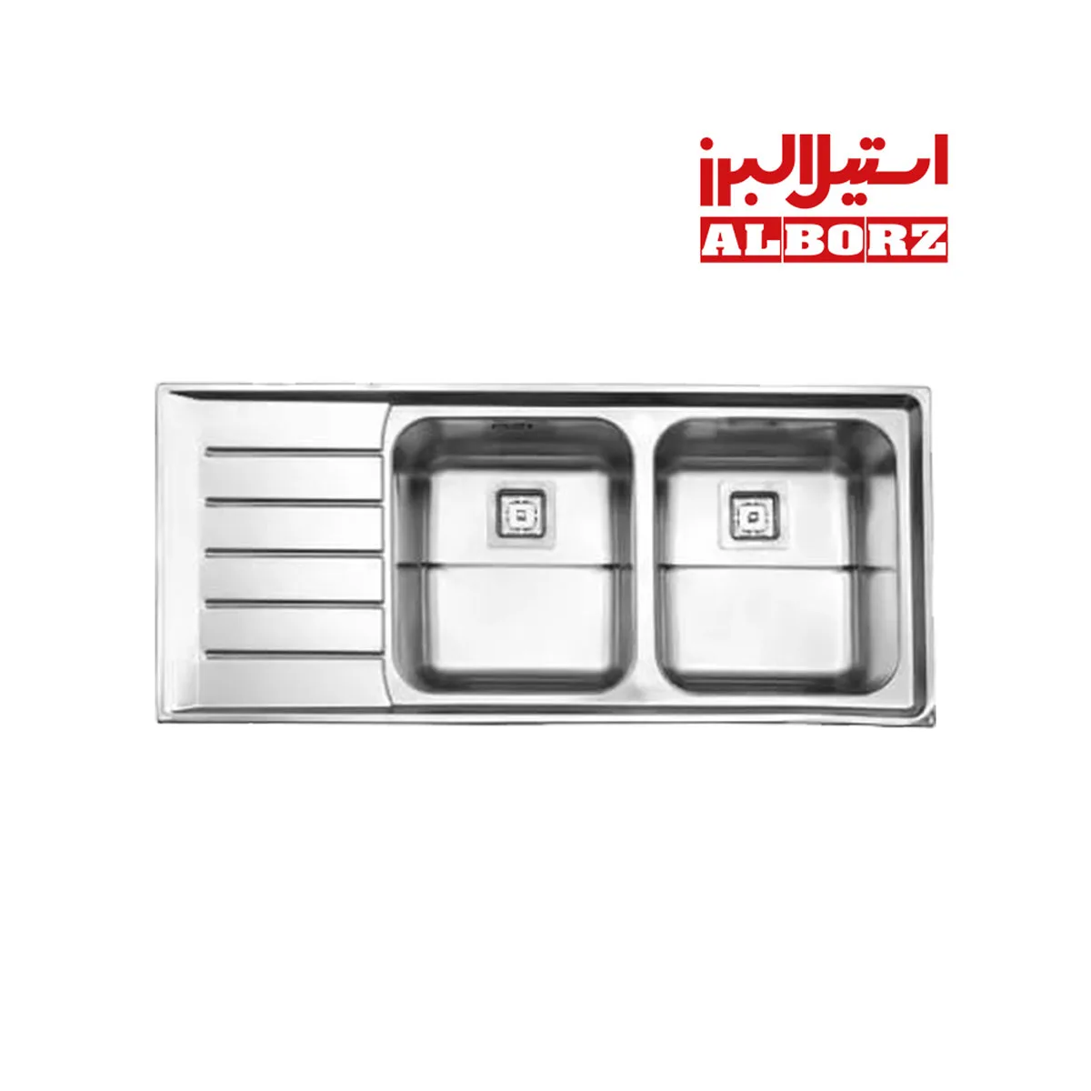 سینک ظرف شویی استیل البرز تو کار مدل 735 سینک ظرف شویی استیل البرز تو کار مدل 735