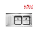 سینک ظرف شویی استیل البرز رو کار مدل 734