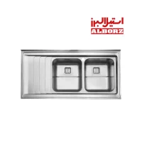 سینک ظرف شویی استیل البرز رو کار مدل 734