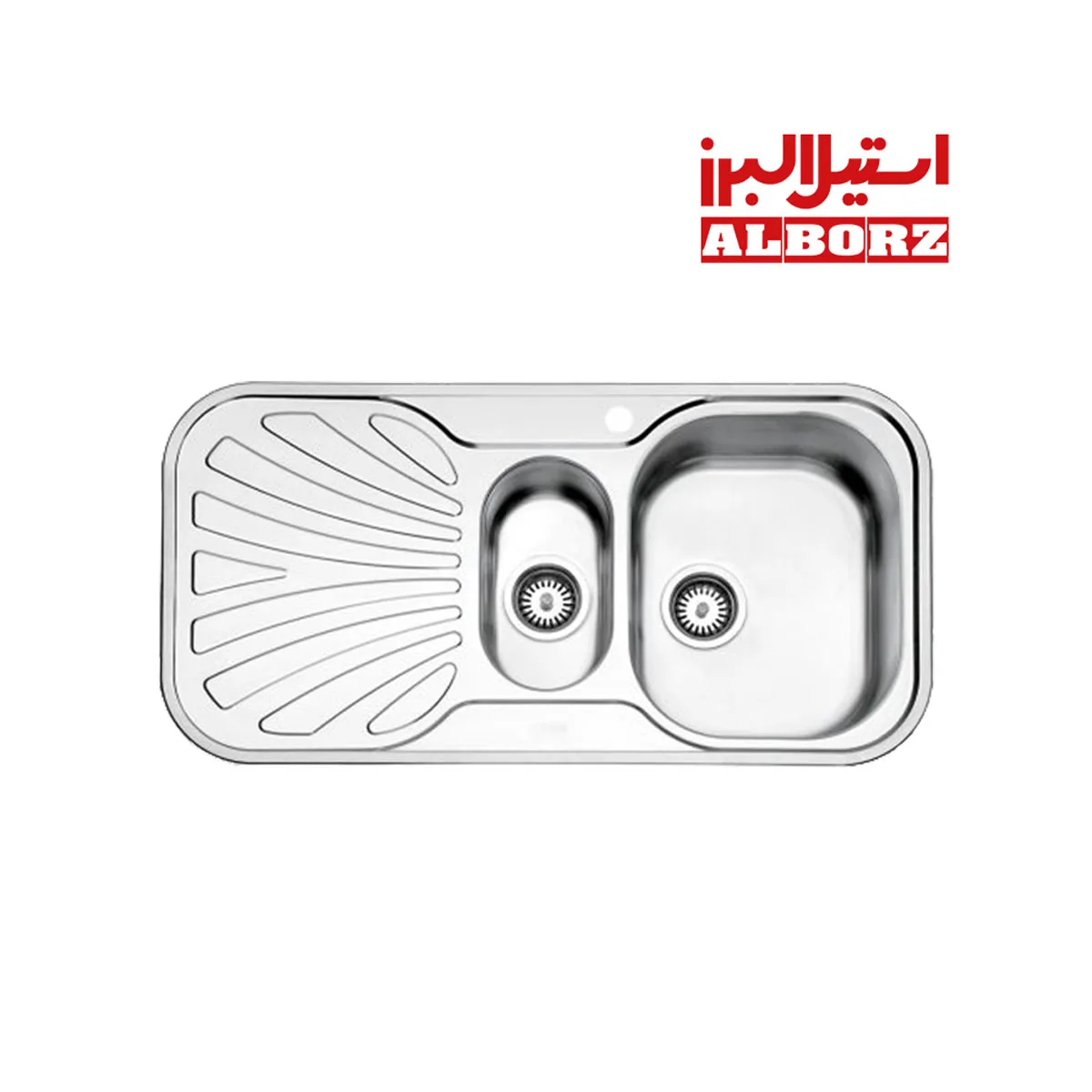 سینک ظرف شویی استیل البرز مدل 214 سینک ظرف شویی استیل البرز مدل 214