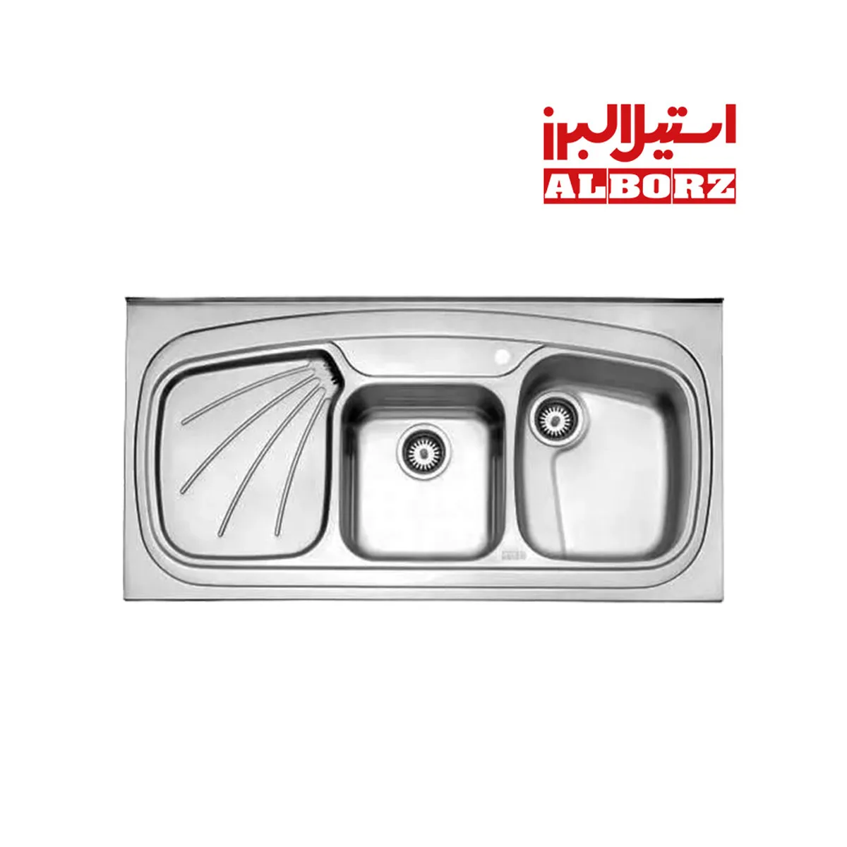 سینک ظرف شویی استیل البرز مدل روکار 614 سینک ظرف شویی استیل البرز مدل روکار 614